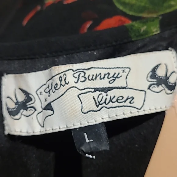 Hell Bunny Vixen Lily inspired sheer crepe dress size L - Picture 10 of 10